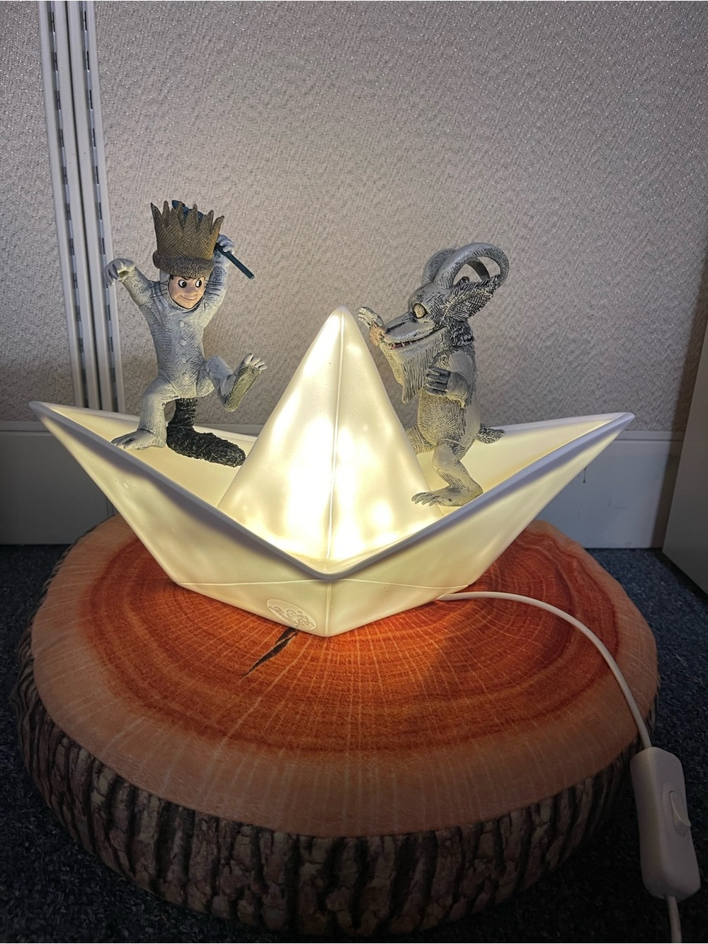 VINTAGE VIBES: "Where The Wild Things Are" Goodnight Light Lamp + Figures Bundle